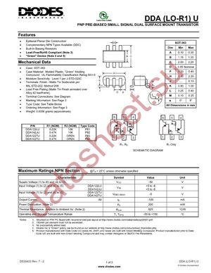 DDA142TU-7-F datasheet  